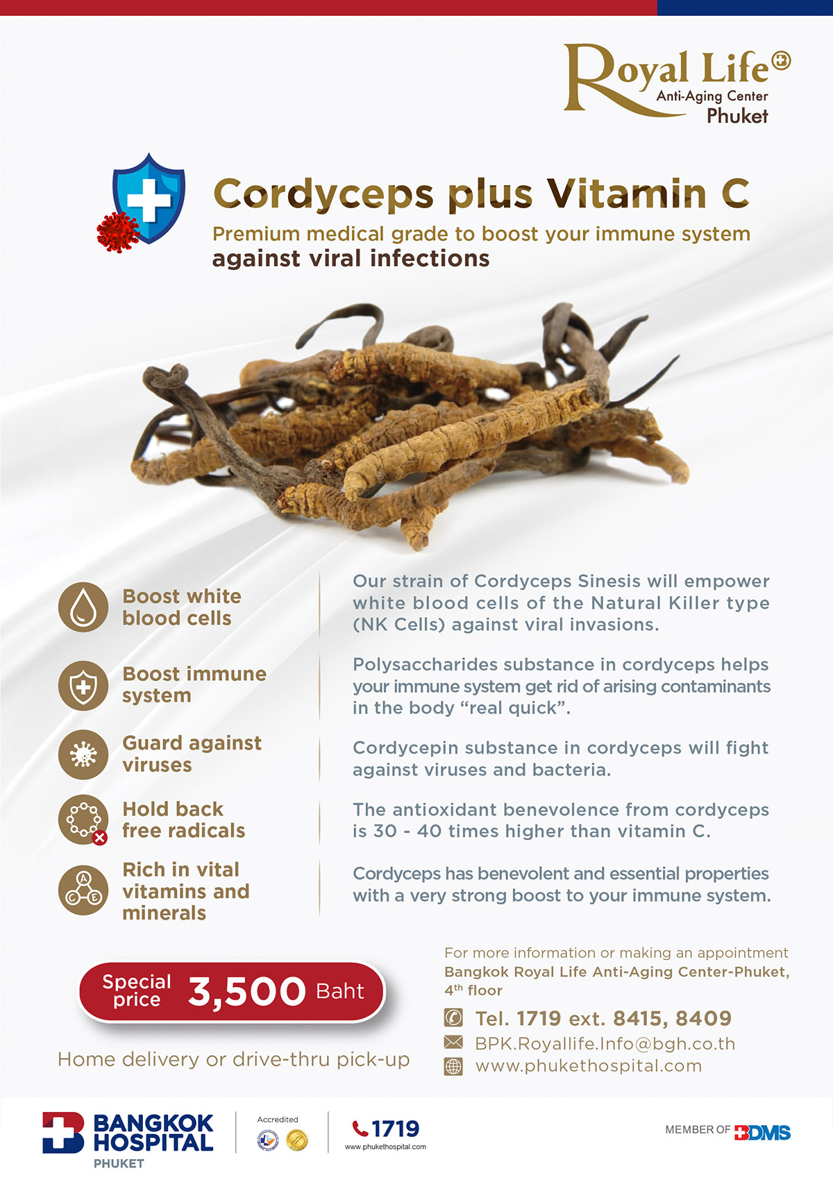 Cordyceps plus Vitamin C